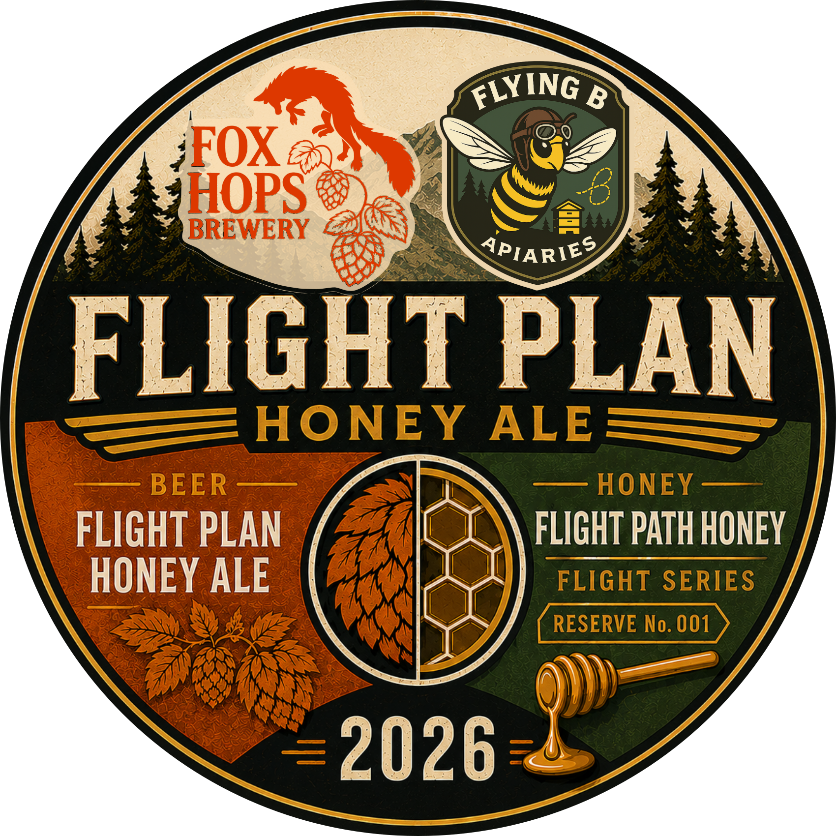 Flight Plan Honey Ale — Fox Hops Brewery × Flying B Apiaries